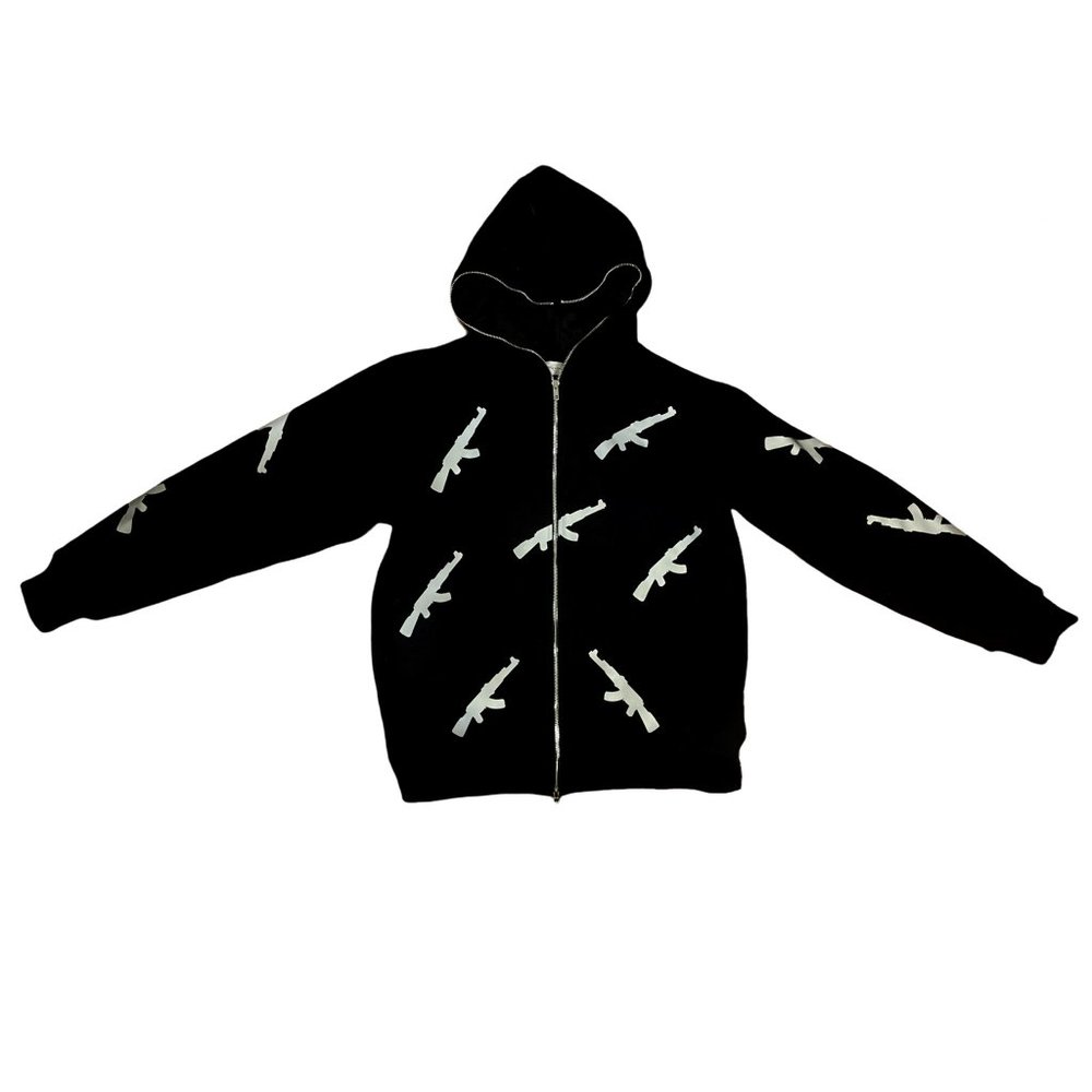 Ak-47 Full Zip Up Reflective Hoodie